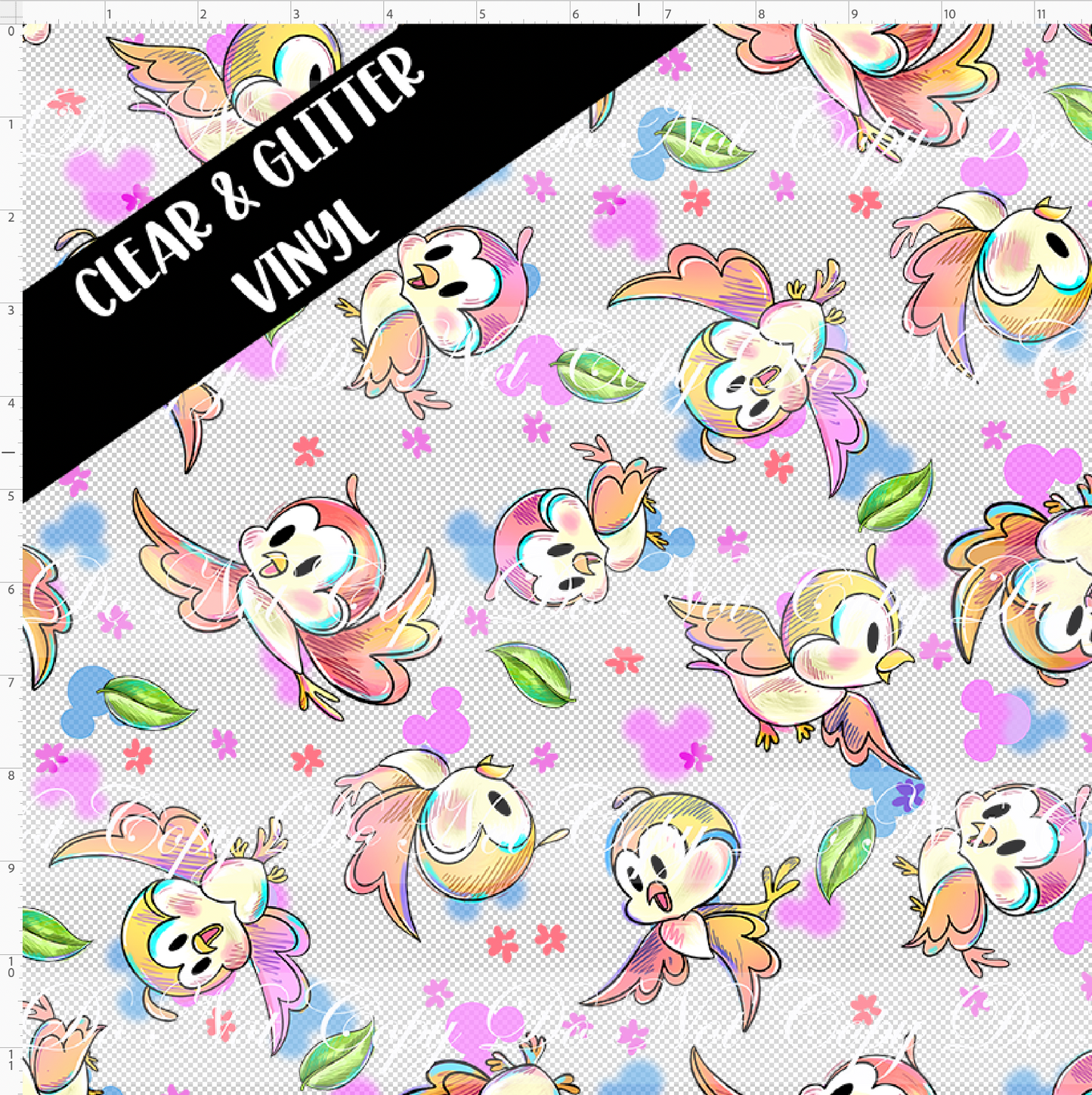 Railroad Adventures-Bird-CLEAR & GLITTER-Regular Scale