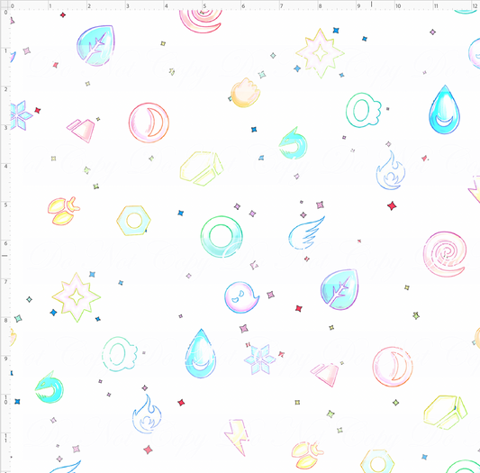Rainbow Critters-border background-white