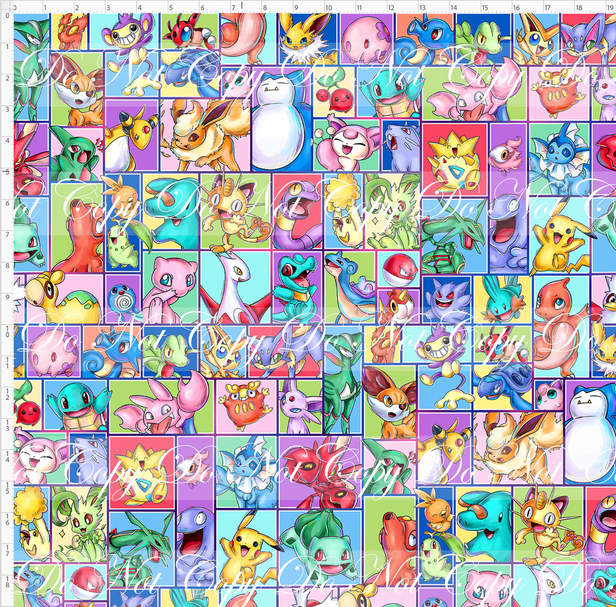Rainbow Critters-characters squares-large scale