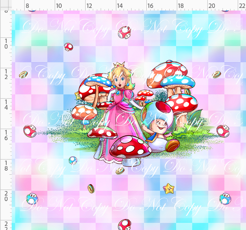 Rainbow Road Rush-panel-princess-checkered background-adult