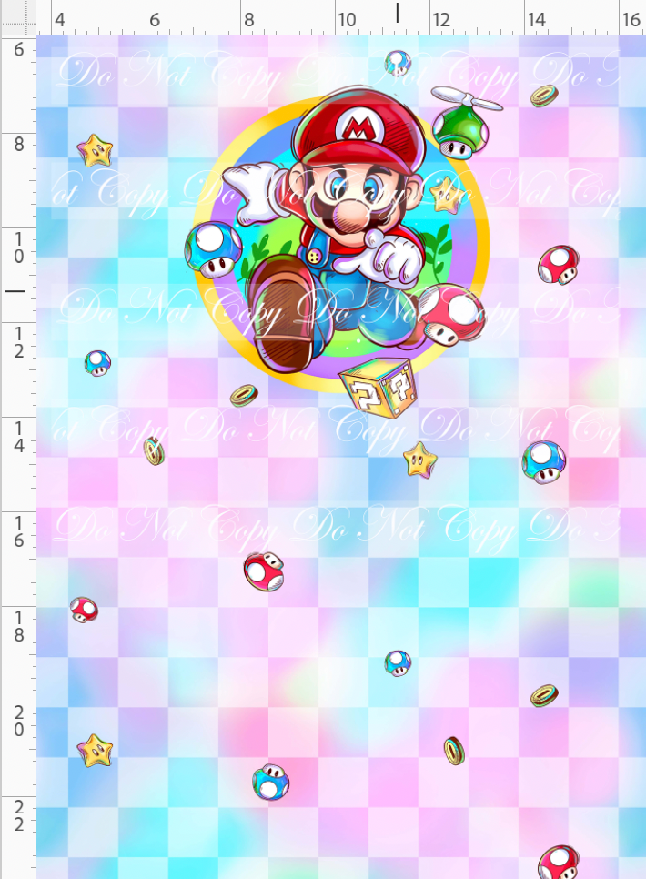 Rainbow Road Rush-panel-red hat guy-checkered background-child