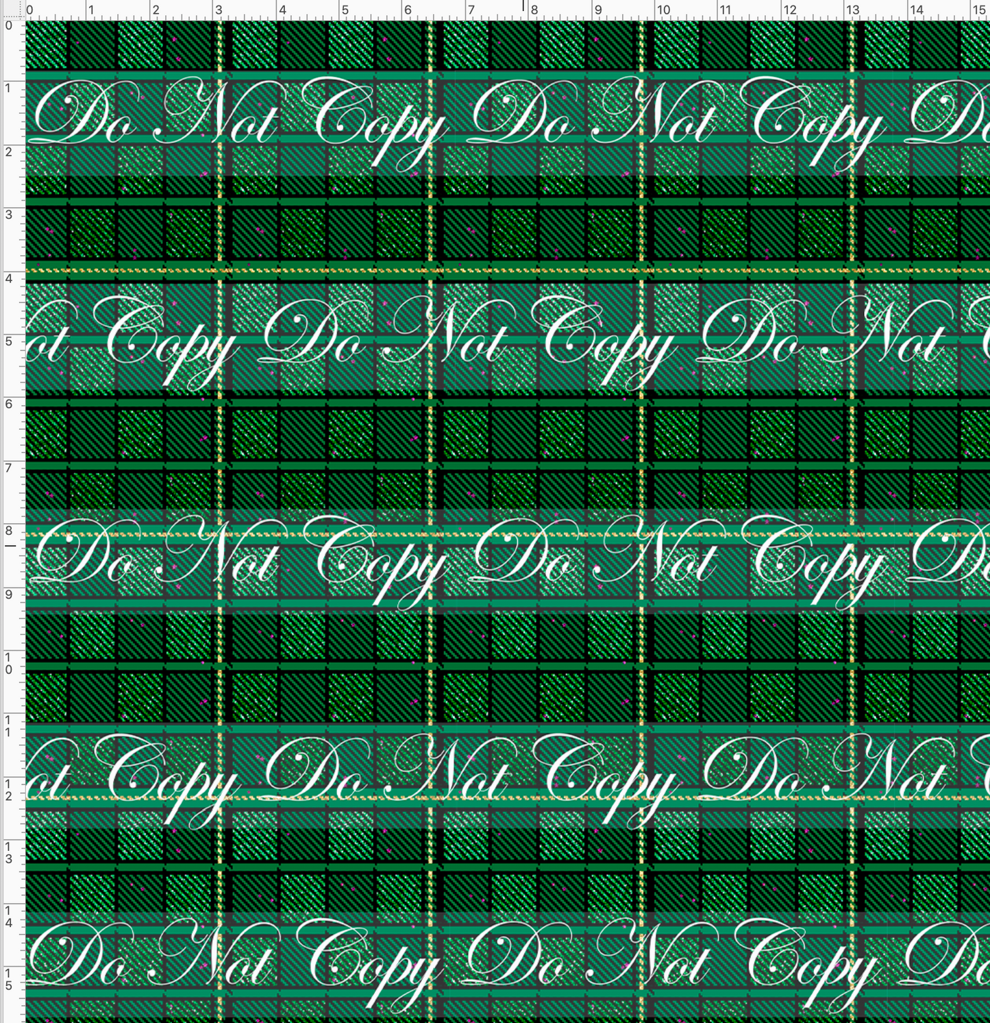 Red nosed reindeer - green plaid - small scale