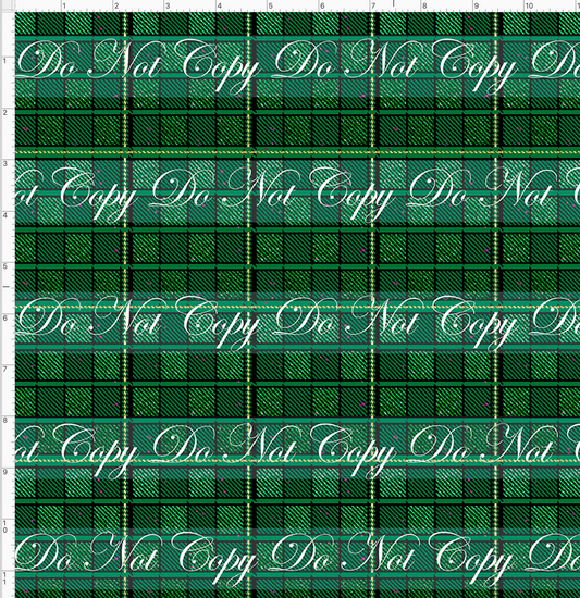 Red nosed reindeer - green plaid (regular scale)