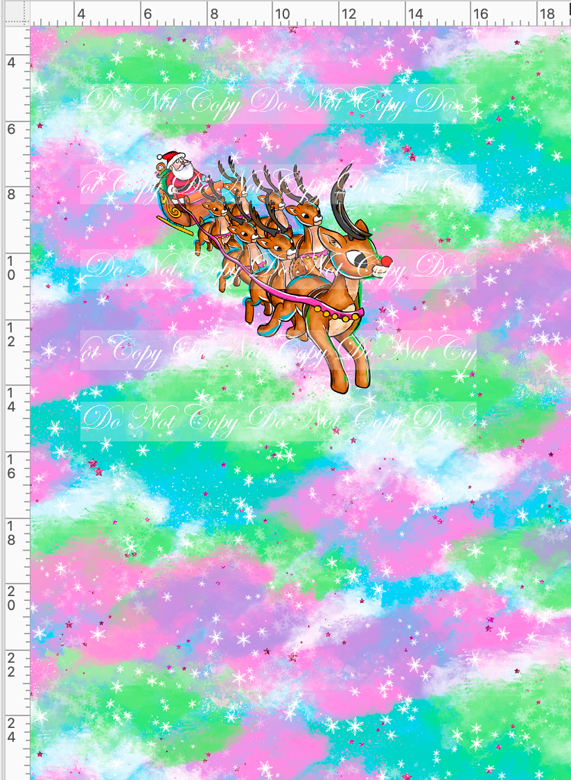 Red nosed reindeer - panel - colorful - child