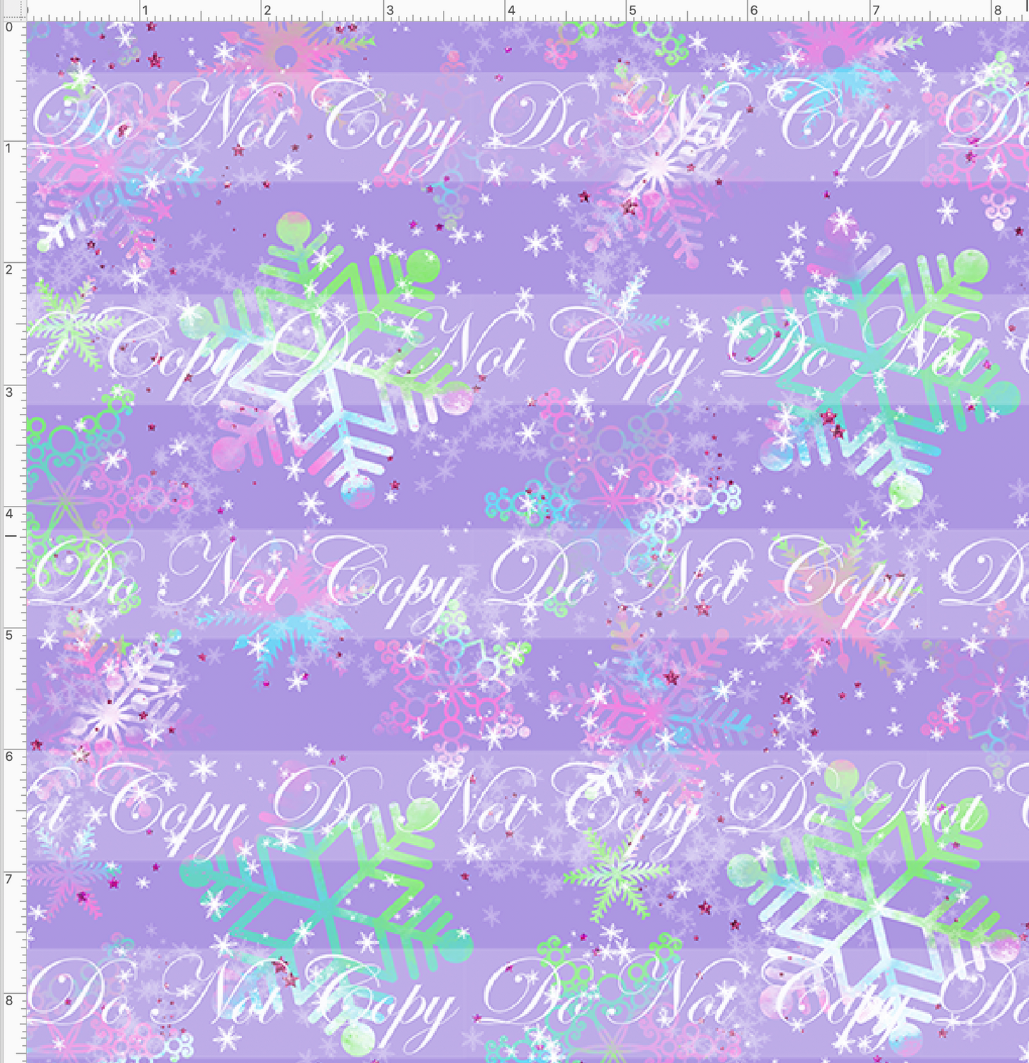 Red nosed reindeer - snowflakes - purple