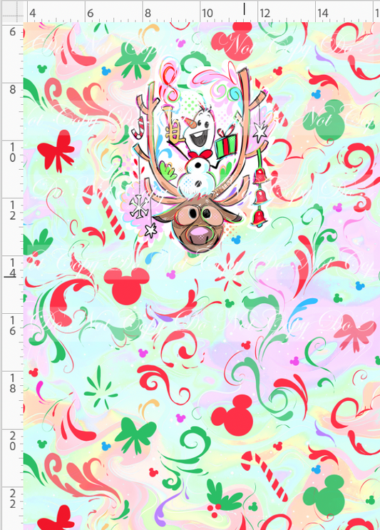 RETAIL LISTING: Kawaii Christmas - Panel - Simple Coordinate - Colorful - Snowman - CHILD