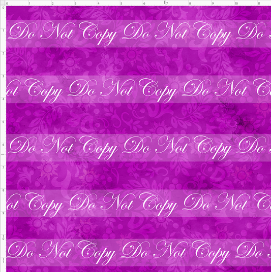 Golden Locks - Background - Faint Floral - Magenta