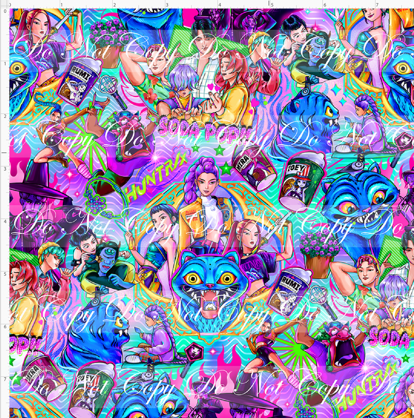 KPOP Huntrix - Main - Purple Aqua - SMALL SCALE