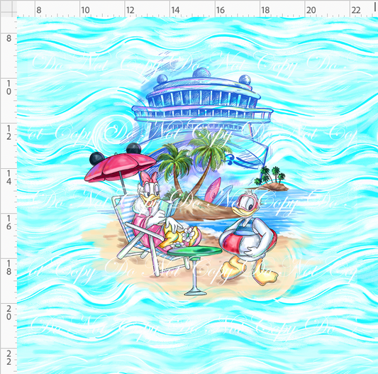 Set Sail - Panel - ducks - blue - adult