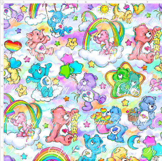 Snuggly Bears - Tossed - Pastel - Small Scale