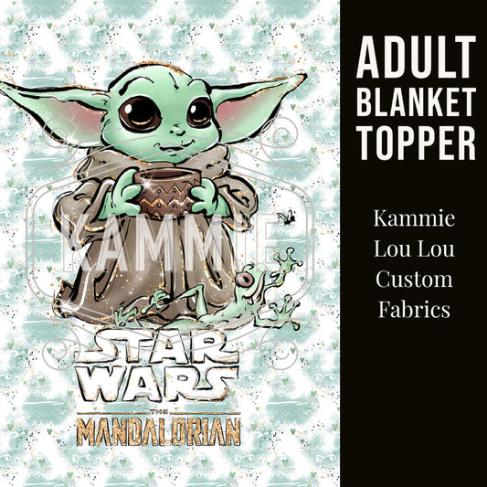Space Baby Coffee  - Full Size Blanket Panel 58W x 72H