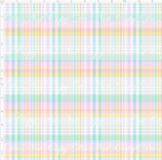 Springtime Mouse - Background - Pastel plaid