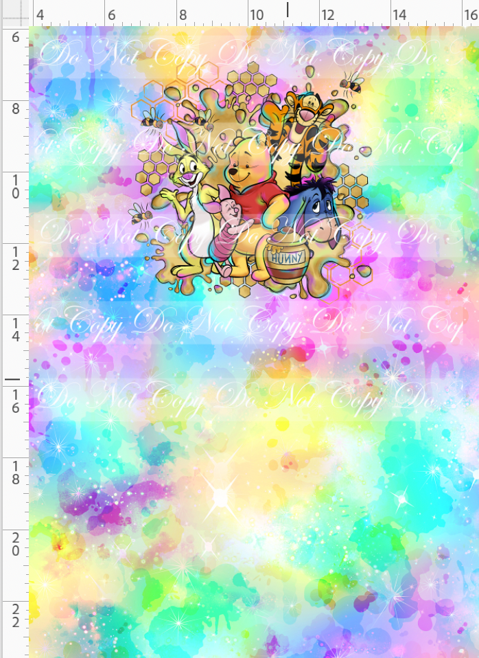 Sweet like hunny - panel - hunny splatter - pastel -child