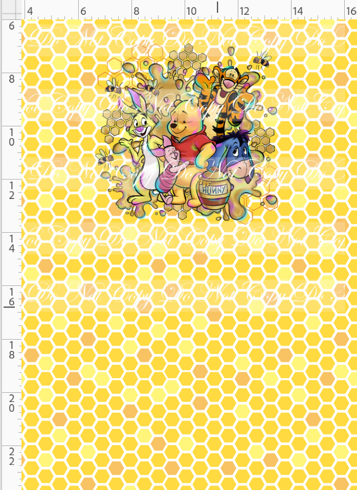 Sweet like hunny - panel - hunny splatter - yellow -child