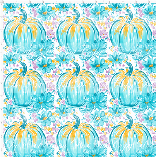 Teal & Floral Fall - Design 7