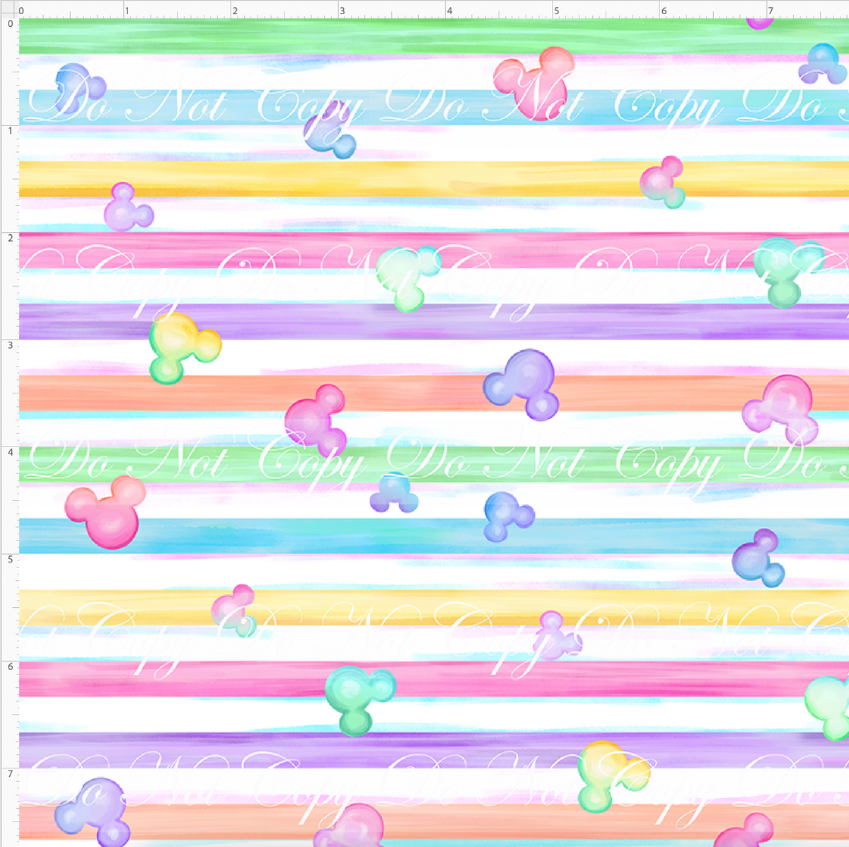 The Confectionery-colorful stripes-0.25 inch