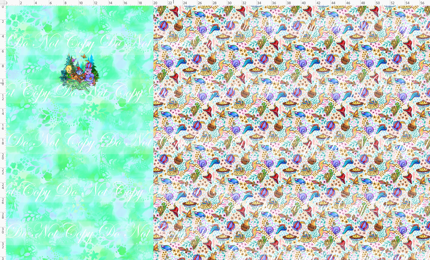 The GummiberryGang - Panel & Coordinate Rapport - CHILD - Teal