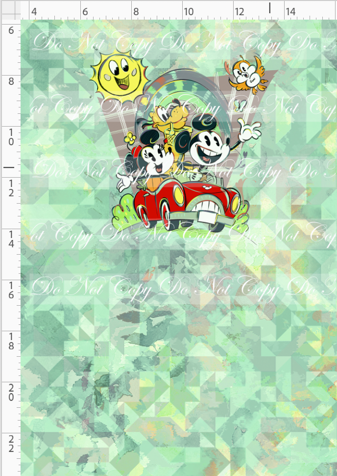 The mouse Express - Panel - mice and sun  -vintage - CHILD