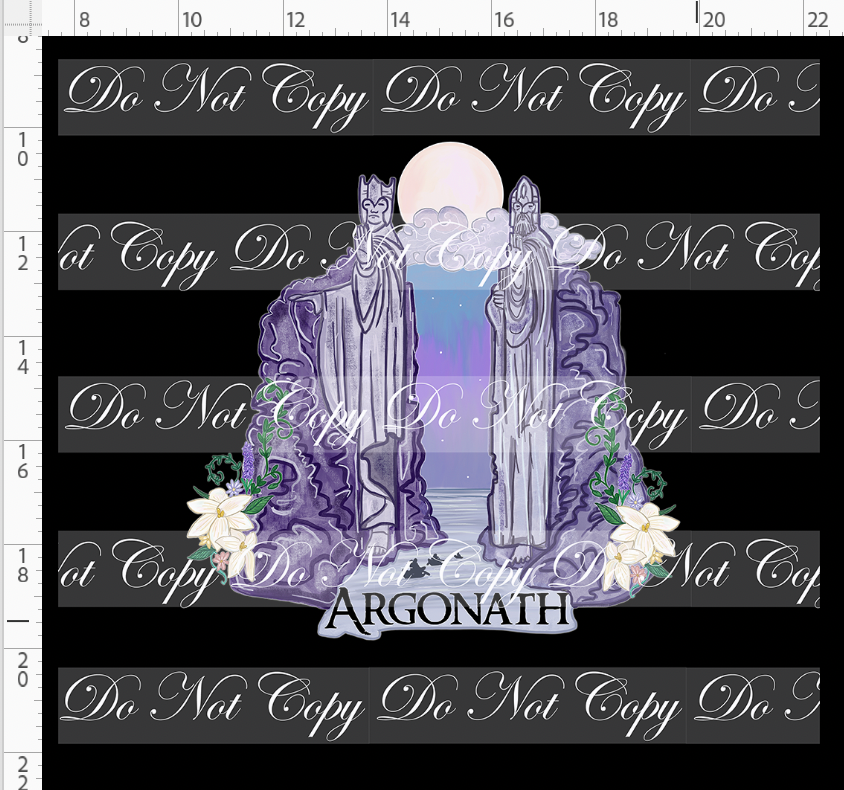 The shire-panel-argonath-black-adult