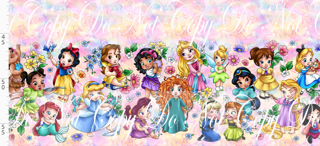 Tiny Crowns - Double Border - Rainbow