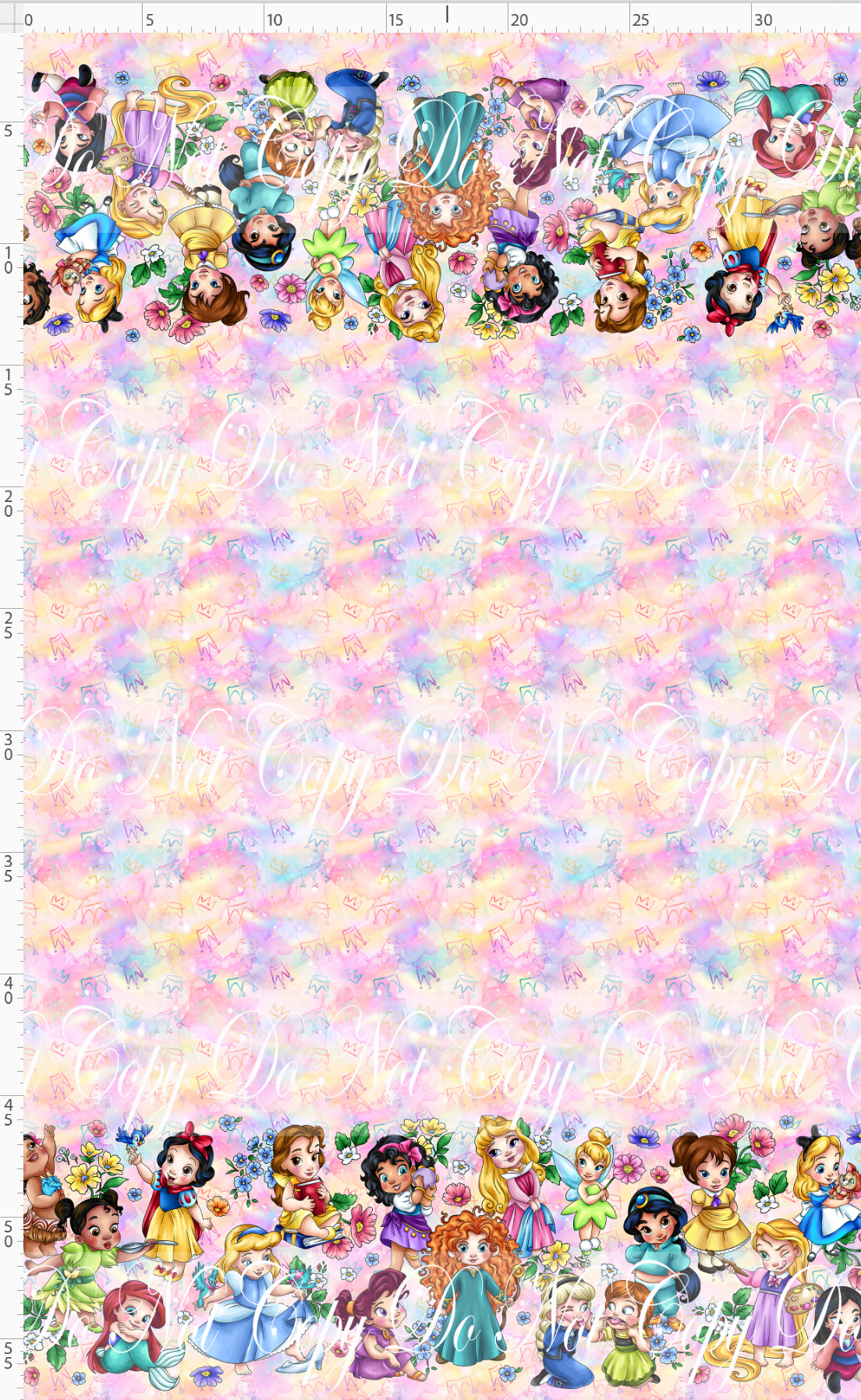 Tiny Crowns - Double Border - Rainbow