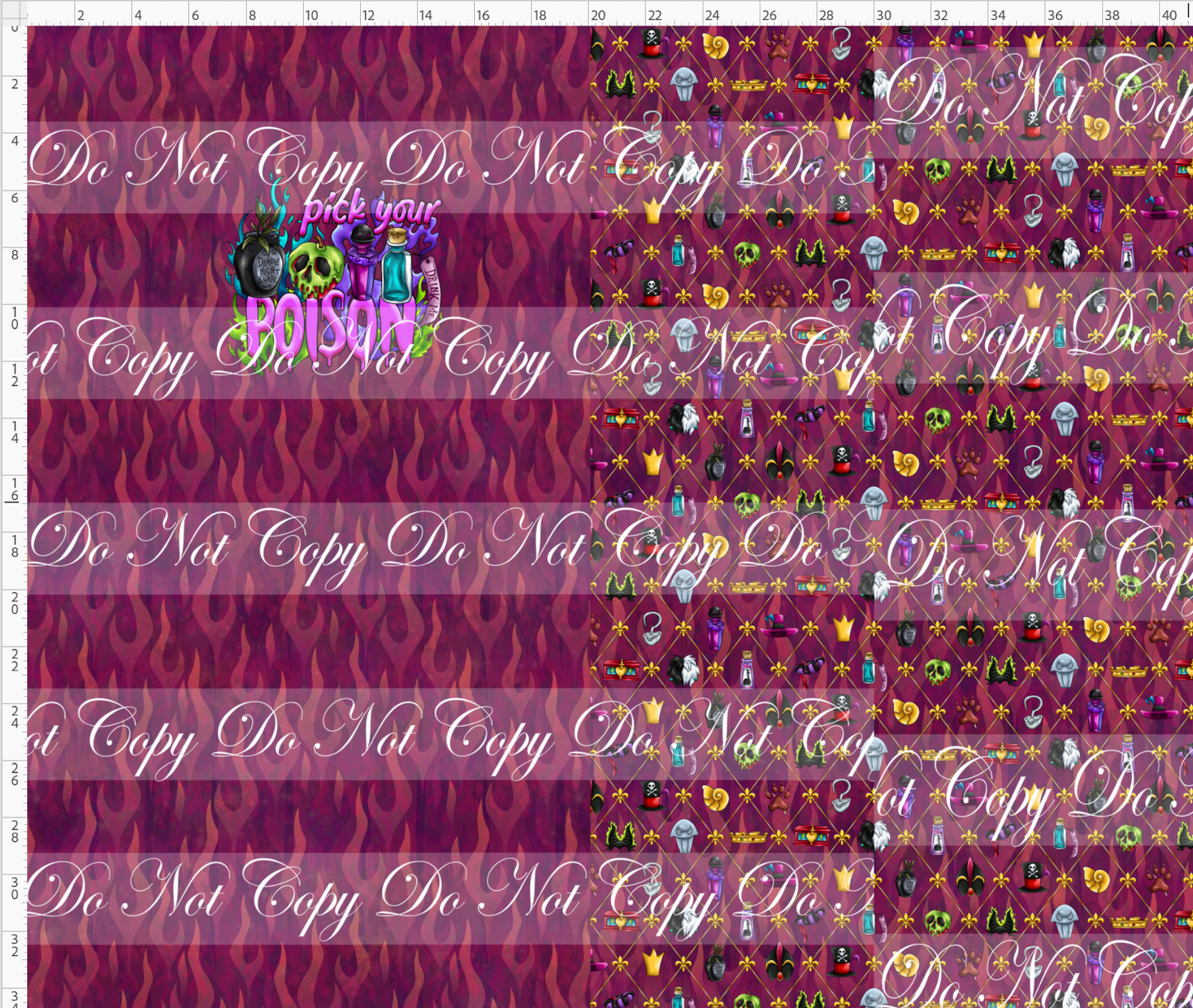 Unapologetically Wicked - Panel & Coordinate Rapport - Pick your poison - red elements - CHILD