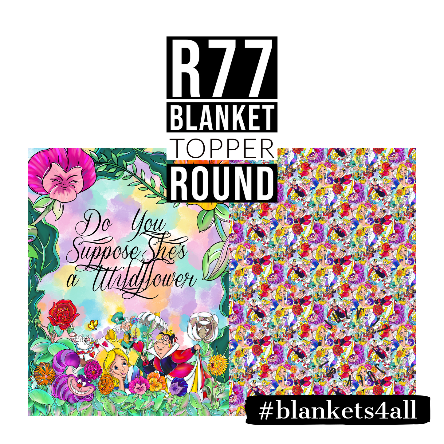 Wildflower - Childrens Blanket Panel 58W x 36H