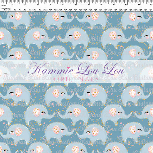 R129 Mom & Me Elephants Blue