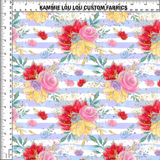 R107 Wonderland Tea Party - Stripe Floral