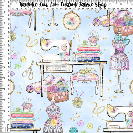 R119 Sew Magical - Light Blue Toss - 2