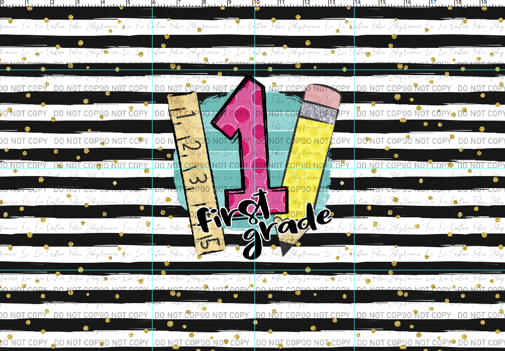 School Days - Blackboard Collection - Pencil Ruler Panel
