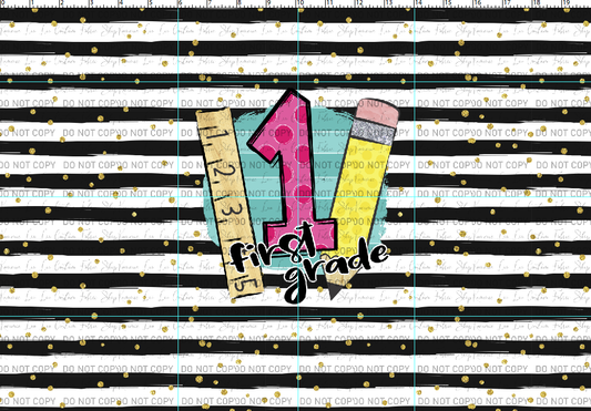 School Days - Blackboard Collection - Pencil Ruler Panel