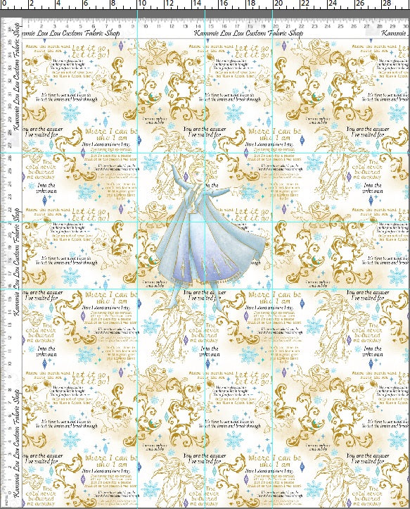 Vintage Princess Series - Frozen Sisters - Elsa - PANEL - Adult