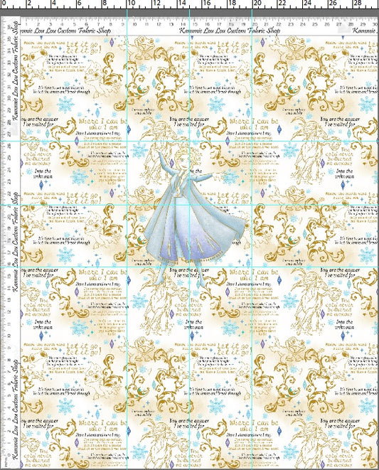Vintage Princess Series - Frozen Sisters - Elsa - PANEL - Adult