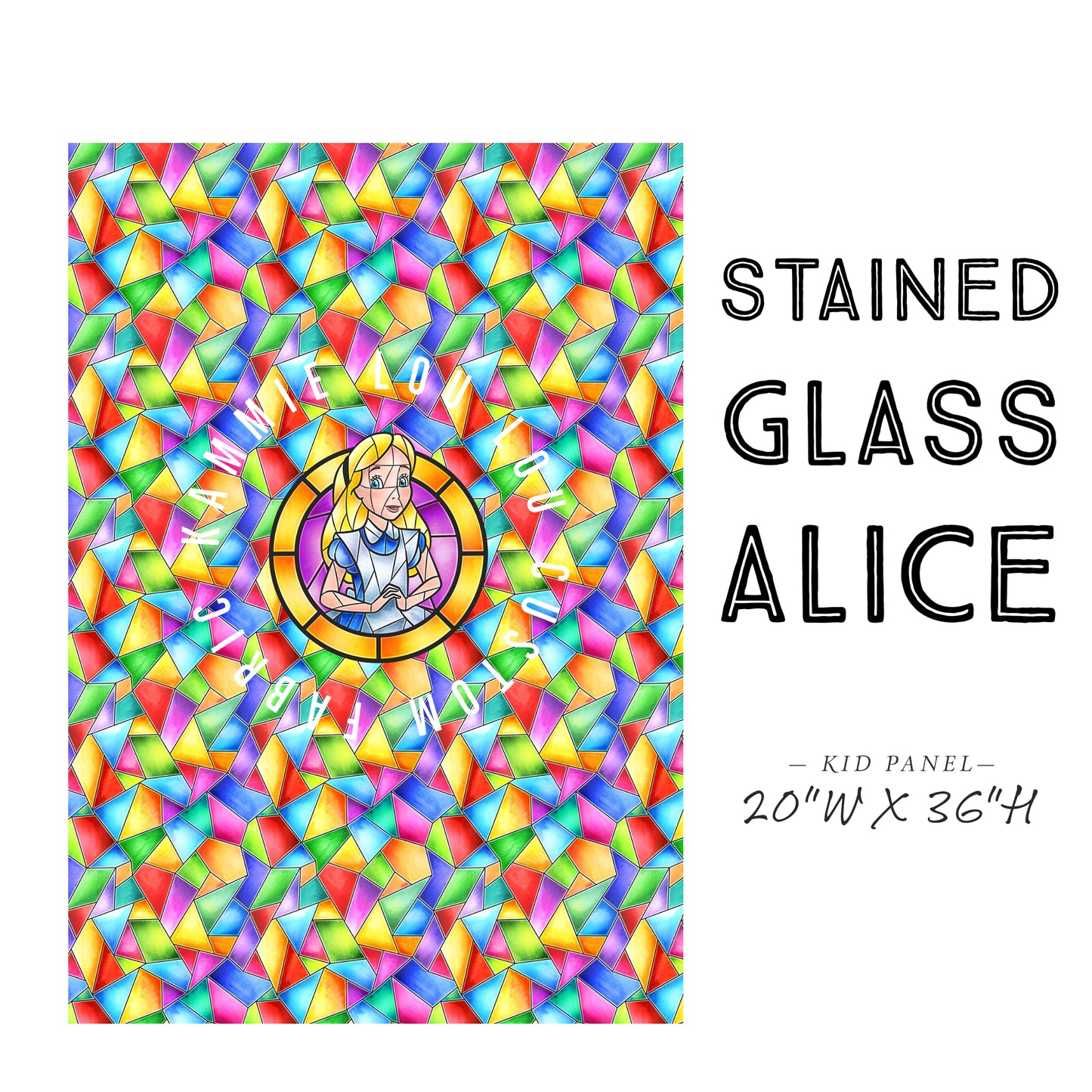 Stained Glass Alice - Panel - CHILD - GIRL