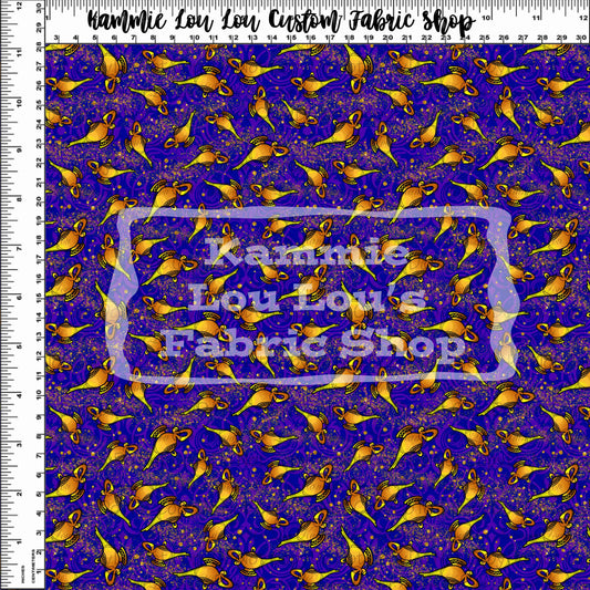 Carpet Ride - Coordinate Lamps - Dark Blue - Small Scale