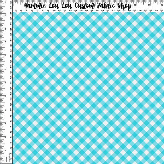 R112 Country Roads - Gingham Aqua