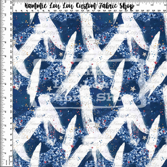 R116 Bless the USA - Main - Navy Blue Glitter Swoosh