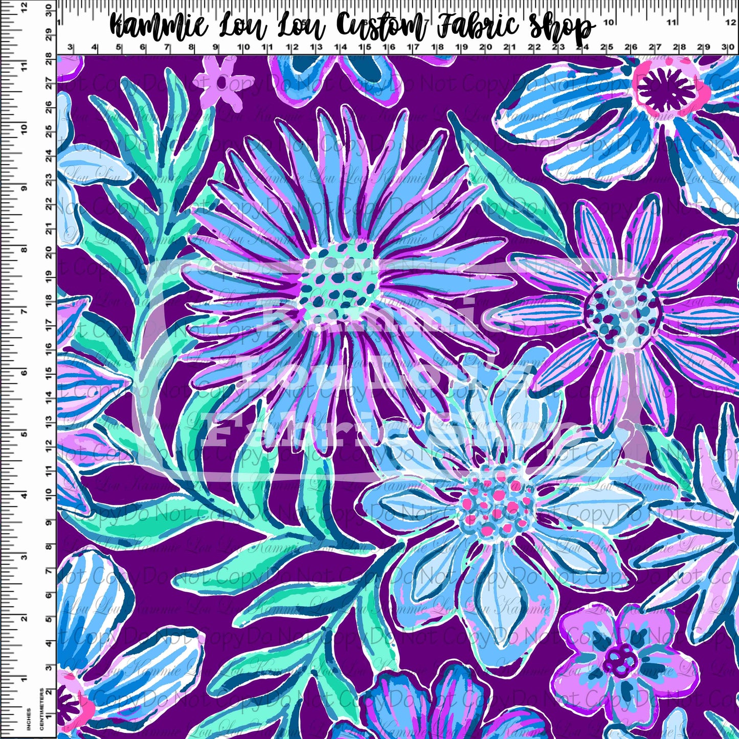 R116 Lillie 2022 - Purple Floral with Blue