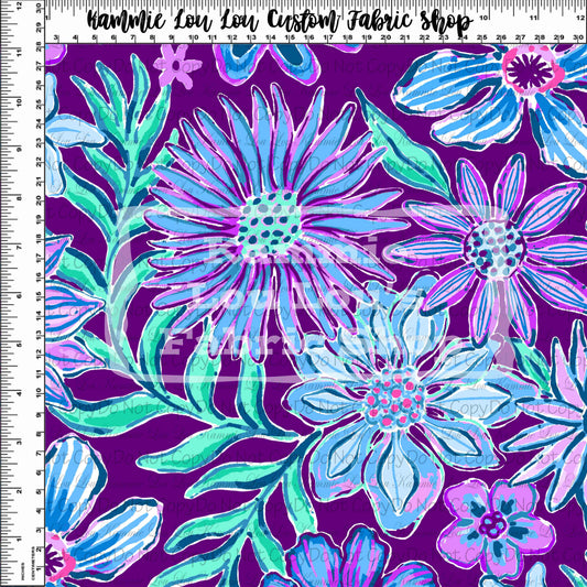R116 Lillie 2022 - Purple Floral with Blue