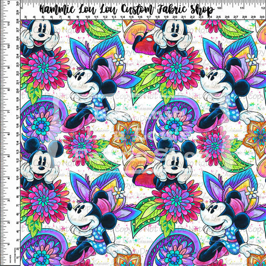 Paisley Mouse - Simple Toss - Regular Scale - White