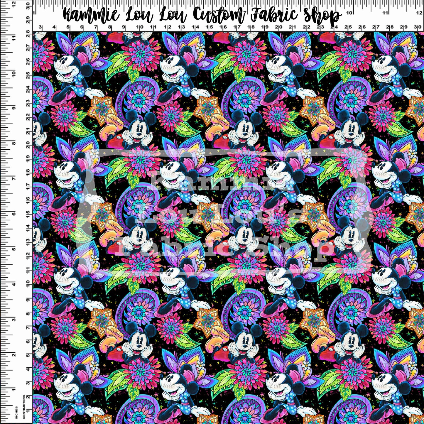 Paisley Mouse - Simple Toss - Small Scale - Black