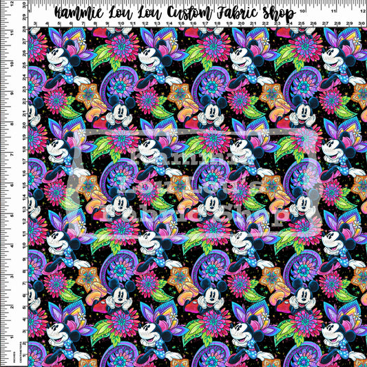 Paisley Mouse - Simple Toss - Small Scale - Black