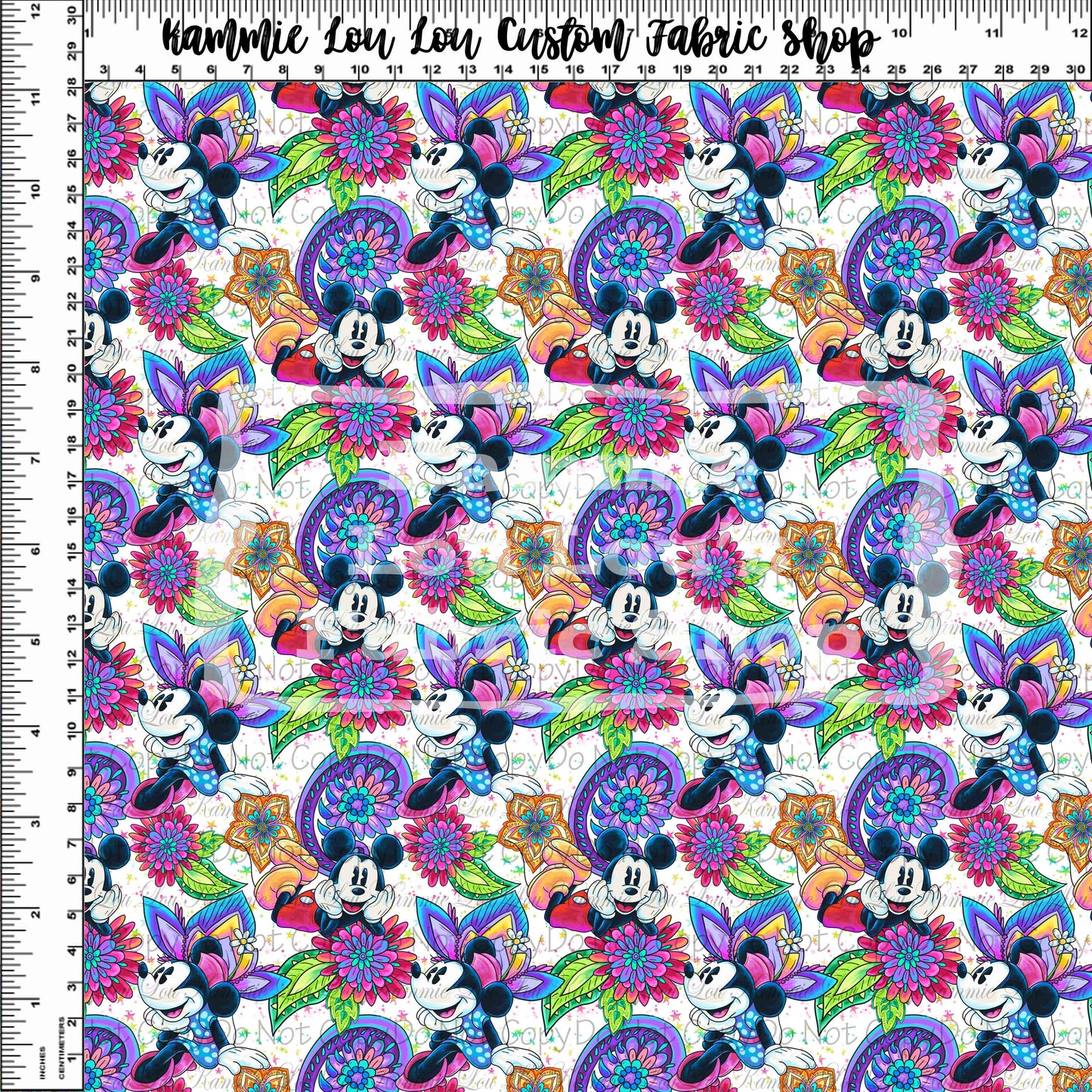 Paisley Mouse - Simple Toss - Small Scale - White