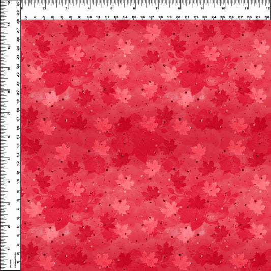 R117 Falling into Fall - Red Watercolor Leaves