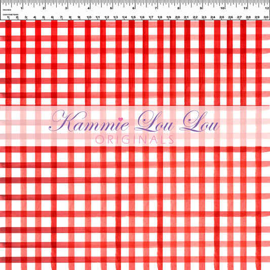 R119 Cherry Tree Lane - Red Gingham