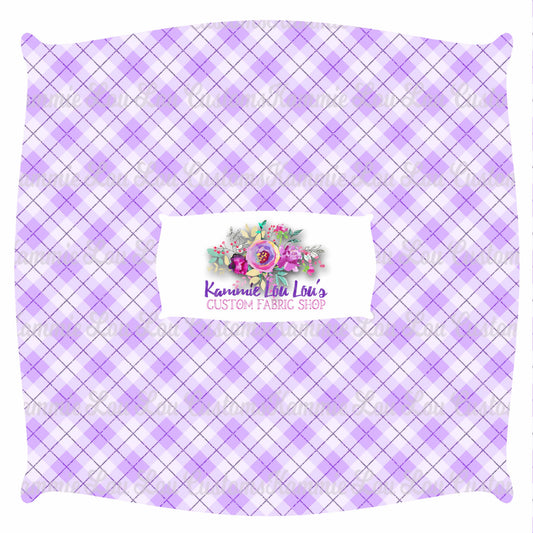 Flower and Garden - Bias Gingham Plaid - purple