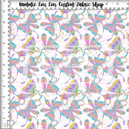 R120 - Whimsical Carousel - Butterfly Flight - White