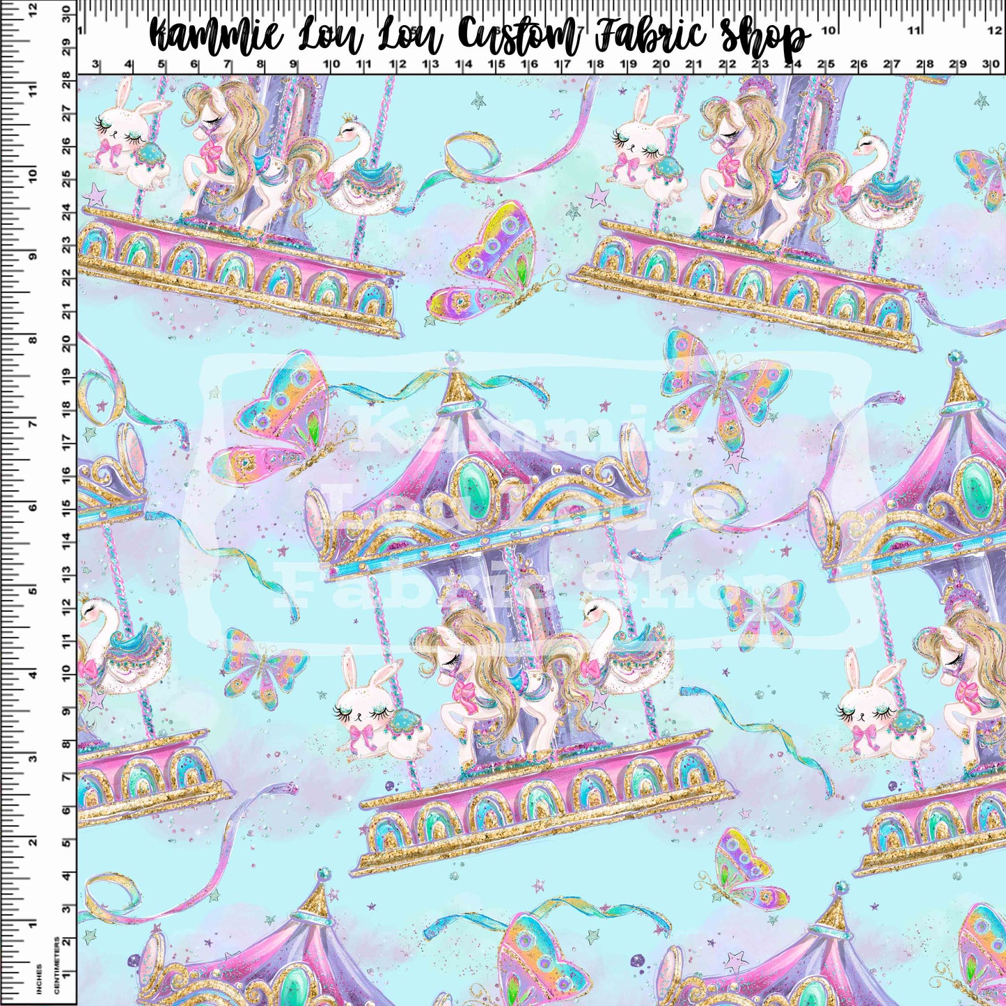 R120 - Whimsical Carousel Carousel - Regular Scale - Blue
