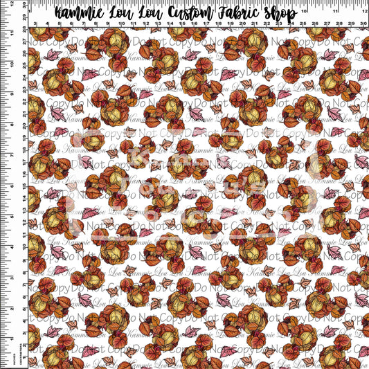 R120 Friendsgiving - Leaf Silhouettes on White - Tiny Scale